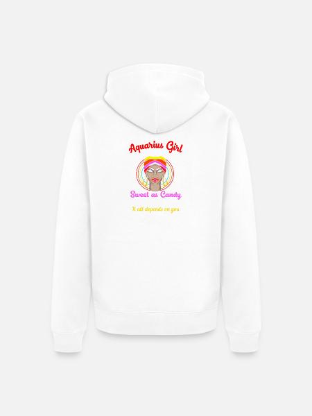 Sternzeichen Wassermann - Unisex Premium Bio Zip Hoodie - Weiß