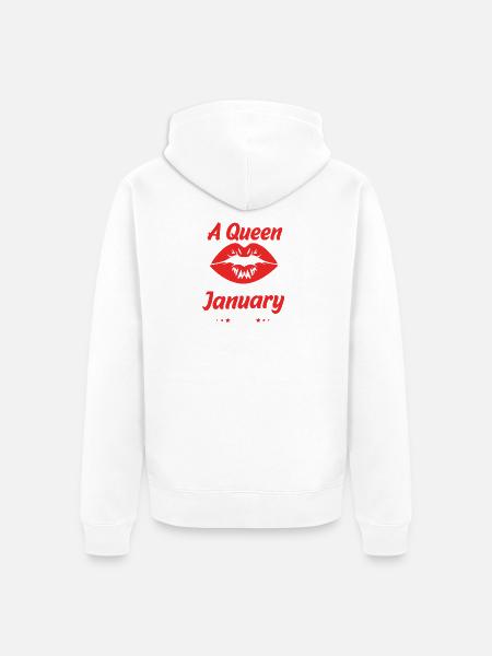 Sternzeichen Wassermann - Unisex Premium Bio Zip Hoodie - Weiß