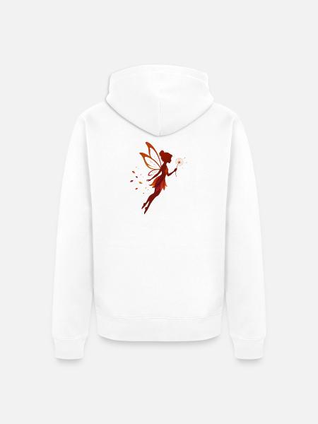 Fee Herbst Herbstfee – Wünsche & Loslassen - Unisex Premium Bio Zip Hoodie - Weiß