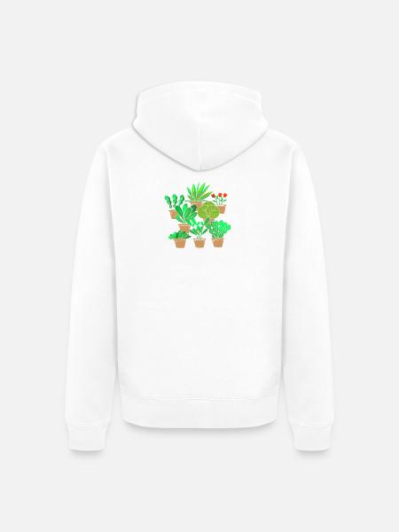 Botaniker - Unisex Premium Bio Zip Hoodie - Weiß