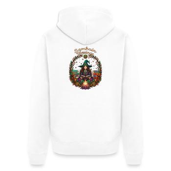 Samhain-Segnungen Hexen-Wicca Wicca-Halloween - Unisex Premium Bio Zip Hoodie - Weiß - Hinten - Thijin (182cm)