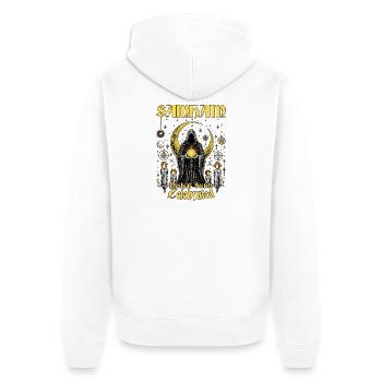 Samhain-Mystische Geheimnisse gefeierte Wicca-Wicca-Geheimnisse - Unisex Premium Bio Zip Hoodie - Weiß - Hinten - Thijin (182cm)