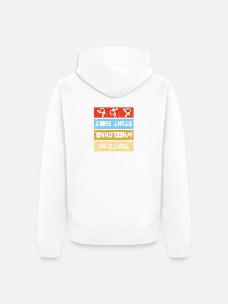Wheelchair Stunt Rollstuhlfahrer - Unisex Premium Bio Zip Hoodie - Weiß