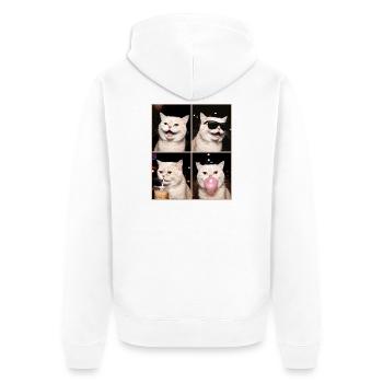 Katzen Perser Katze - Unisex Premium Bio Zip Hoodie - Weiß - Hinten - Thijin (182cm)
