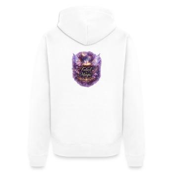 Schicksal durch Magie Nachtglanz - Unisex Premium Bio Zip Hoodie - Weiß - Hinten - Thijin (182cm)
