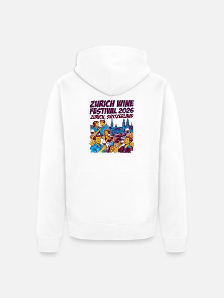 Zurich Wine Festival 2026 Celebration Event - Unisex Premium Bio Zip Hoodie - Weiß