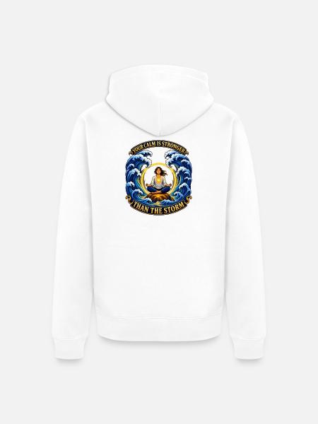 inner peace, self acceptance, harmony, meditation, - Unisex Premium Bio Zip Hoodie - Weiß