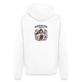 Blend Blend Blend Blend Make-up Artist - Unisex Premium Bio Zip Hoodie - Weiß - Hinten - Thijin (182cm)