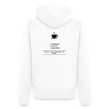 Kaffe - Unisex Premium Bio Zip Hoodie - Weiß - Hinten - Thijin (182cm)