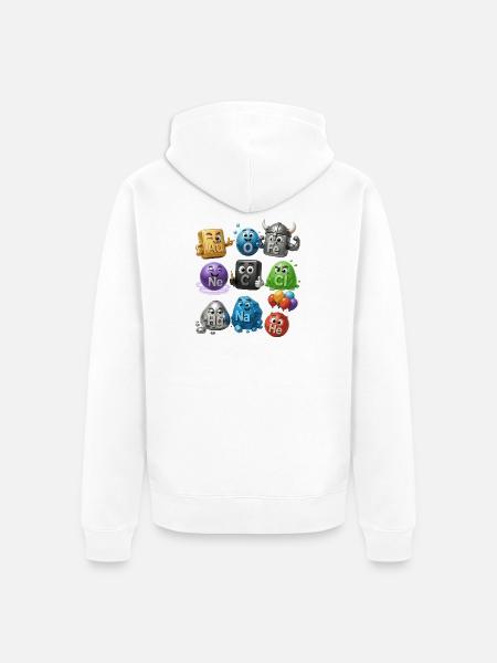 Chemische Elemente - Unisex Premium Bio Zip Hoodie - Weiß