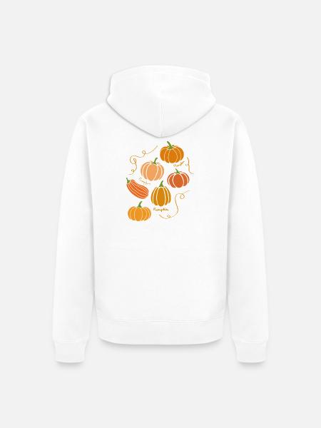 Pumpkin - Unisex Premium Bio Zip Hoodie - Weiß