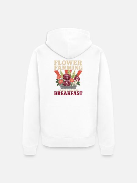 Blumenbauern Schnittblumenzüchter Blumenfarm - Unisex Premium Bio Zip Hoodie - Weiß