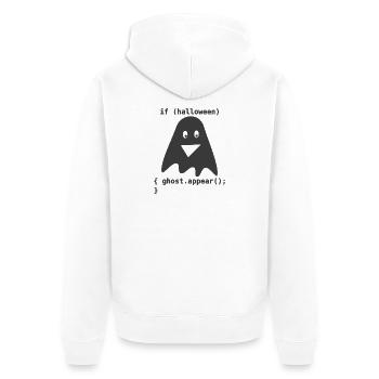 Wenn Halloween-Geister erscheinen – Lustiger Programmierer Costu - Unisex Premium Bio Zip Hoodie - Weiß - Hinten - Thijin (182cm)