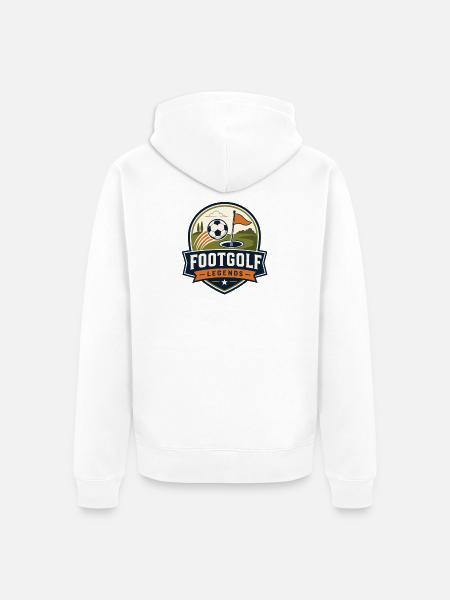 Fußballgolf Footgolf Legends - Unisex Premium Bio Zip Hoodie - Weiß