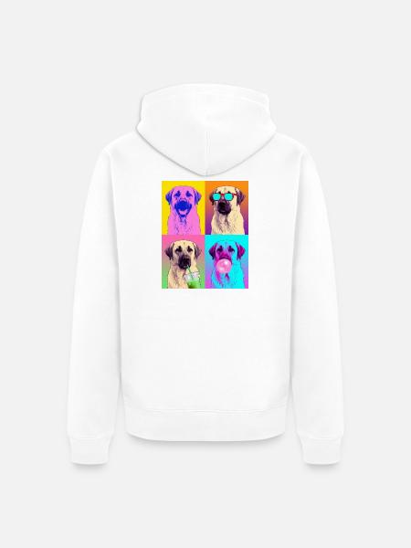 Hunde Kangal Hund - Unisex Premium Bio Zip Hoodie - Weiß