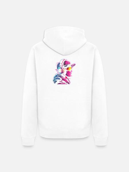 Gamer Vaporwave - Unisex Premium Bio Zip Hoodie - Weiß