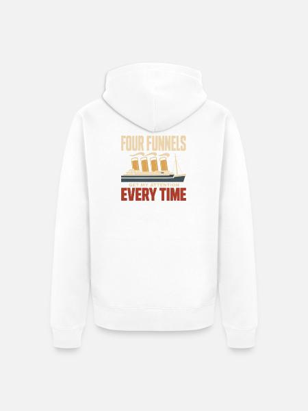 Ozeandampfer Maritime Geschichte Historisches - Unisex Premium Bio Zip Hoodie - Weiß