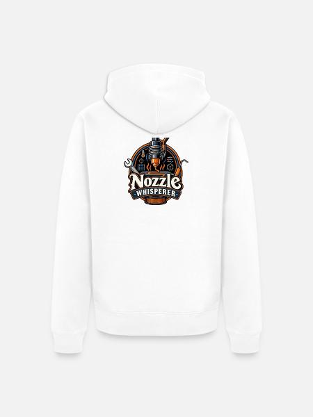 3D Druck Nozzle Whisperer - Unisex Premium Bio Zip Hoodie - Weiß