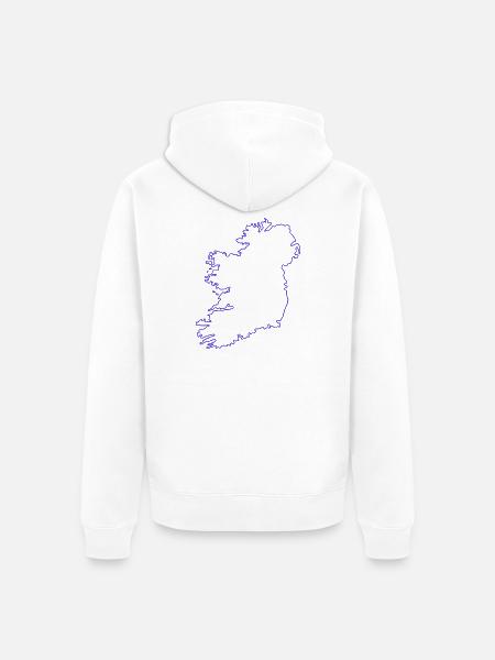 Karte von Irland - Unisex Premium Bio Zip Hoodie - Weiß