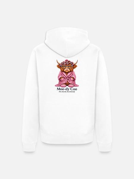Muh-dy_Coo_Absolutely_Scunnered - Unisex Premium Bio Zip Hoodie - Weiß