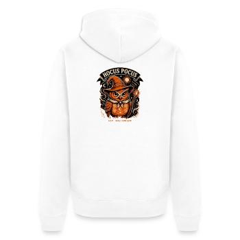  Hocus Pocus Eule Est Halloween Magische Hexen - Unisex Premium Bio Zip Hoodie - Weiß - Hinten - Thijin (182cm)