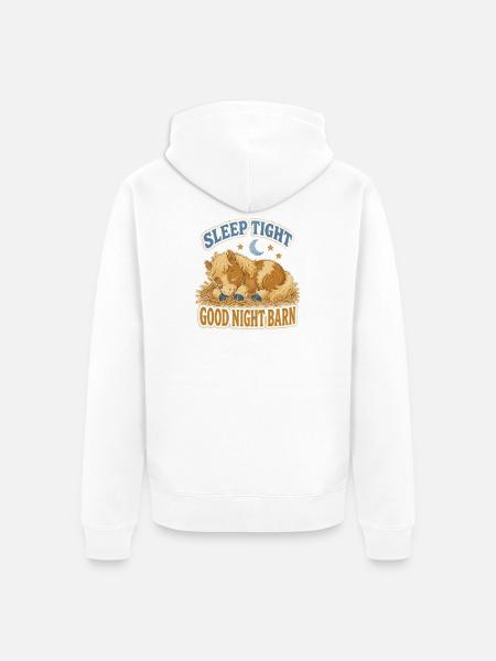 Pferde Kinder - Unisex Premium Bio Zip Hoodie - Weiß
