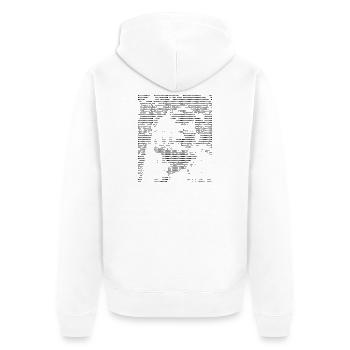 Michelangelo David ASCII-Kunst - Unisex Premium Bio Zip Hoodie - Weiß - Hinten - Thijin (182cm)