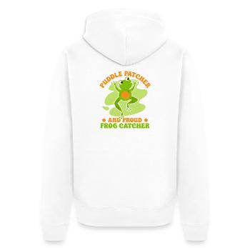 Frog Catcher Puddle Patcher & Proud Catcher Frog - Unisex Premium Bio Zip Hoodie - Weiß - Hinten - Thijin (182cm)