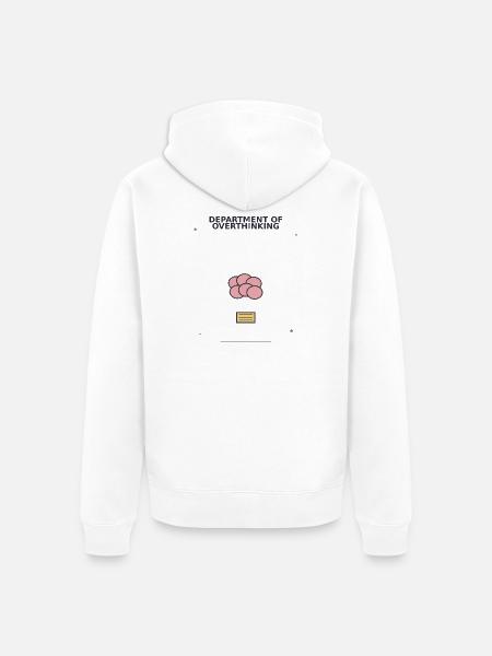 Abteilung des Überdenkens - Unisex Premium Bio Zip Hoodie - Weiß