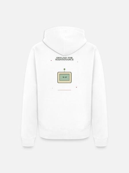 Offline for Maintenance Bot - Unisex Premium Bio Zip Hoodie - Weiß