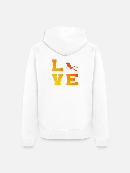 Scuba Diving Geschenkidee für Unterwasserabenteuer - Unisex Premium Bio Zip Hoodie - Weiß