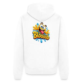 Bloooob Splash Cartoon - Unisex Premium Bio Zip Hoodie - Weiß - Hinten - Thijin (182cm)
