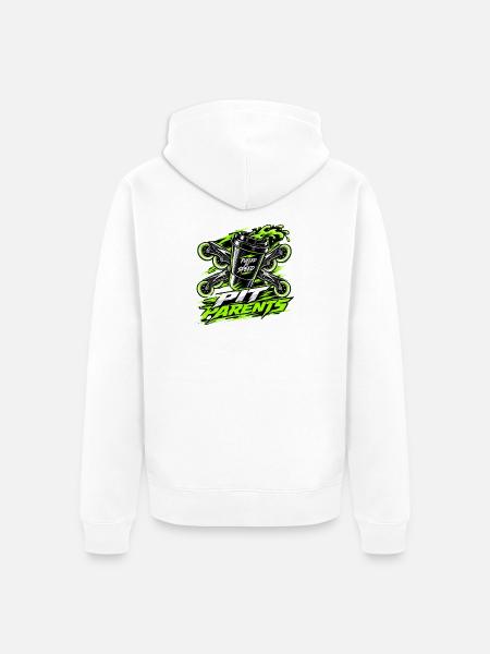Pit Parents Inline Speedskating - Unisex Premium Bio Zip Hoodie - Weiß