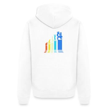 Square Dance - Unisex Premium Bio Zip Hoodie - Weiß - Hinten - Thijin (182cm)