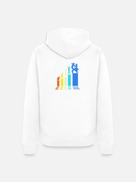 Square Dance - Unisex Premium Bio Zip Hoodie - Weiß