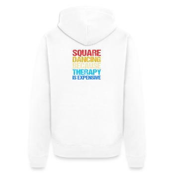 Square Dance - Unisex Premium Bio Zip Hoodie - Weiß - Hinten - Thijin (182cm)