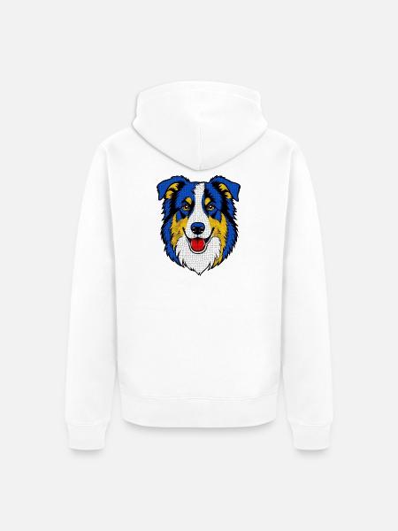 Aussie Australian Shepherd - Unisex Premium Bio Zip Hoodie - Weiß