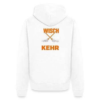 I Wisch I Don't Kehr Haushalt Humor Spruch - Unisex Premium Bio Zip Hoodie - Weiß - Hinten - Thijin (182cm)