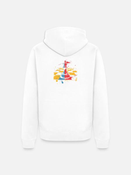 Schachfigur - Unisex Premium Bio Zip Hoodie - Weiß