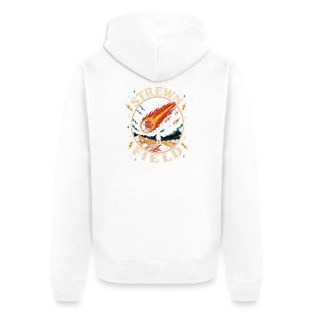  Gestreutes Feld Meteoritfall Feuerball - Unisex Premium Bio Zip Hoodie - Weiß - Hinten - Thijin (182cm)