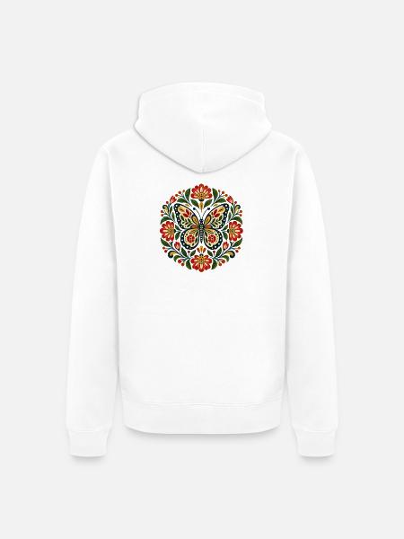 Schmetterlinge Schöner Schmetterling - Unisex Premium Bio Zip Hoodie - Weiß