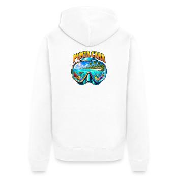 Punta Cana Tauchen Schnorcheln Karibik Urlaub - Unisex Premium Bio Zip Hoodie - Weiß - Hinten - Thijin (182cm)