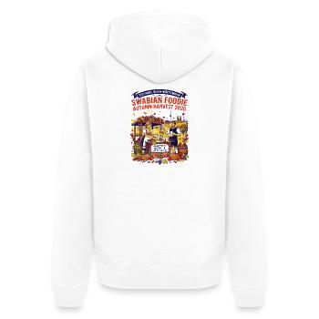 Baden Swabian Foodie Autumn Harvest Stuttgart Food - Unisex Premium Bio Zip Hoodie - Weiß - Hinten - Thijin (182cm)