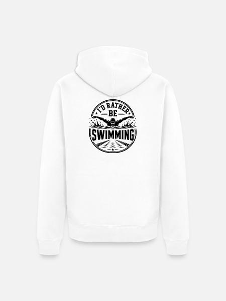 Schwimmer schwimmen Pool-fun Schwimm - Unisex Premium Bio Zip Hoodie - Weiß