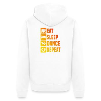 Streetdance Geschenkidee für eine Hip-Hop-Tänzerin - Unisex Premium Bio Zip Hoodie - Weiß - Hinten - Thijin (182cm)