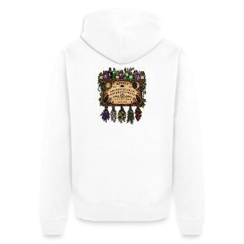 Spirit Board Illustration – Zaubertränke, Magie - Unisex Premium Bio Zip Hoodie - Weiß - Hinten - Thijin (182cm)