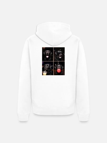 Hunde Labrador Hund - Unisex Premium Bio Zip Hoodie - Weiß