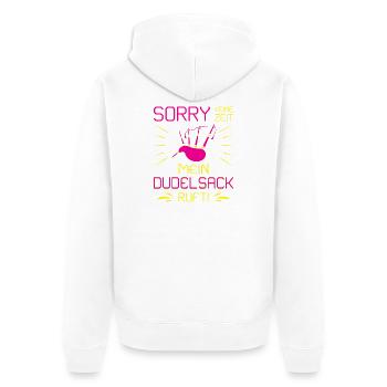 Dudelsackspieler Dudelsack Männer Geschenk - Unisex Premium Bio Zip Hoodie - Weiß - Hinten - Thijin (182cm)