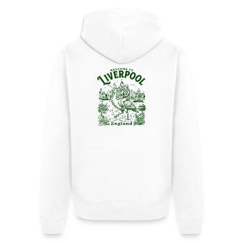 Welcome To Liverpool England City Art - Unisex Premium Bio Zip Hoodie - Weiß - Hinten - Thijin (182cm)