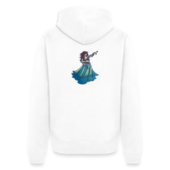 Azure Star Dancer - Unisex Premium Bio Zip Hoodie - Weiß - Hinten - Thijin (182cm)